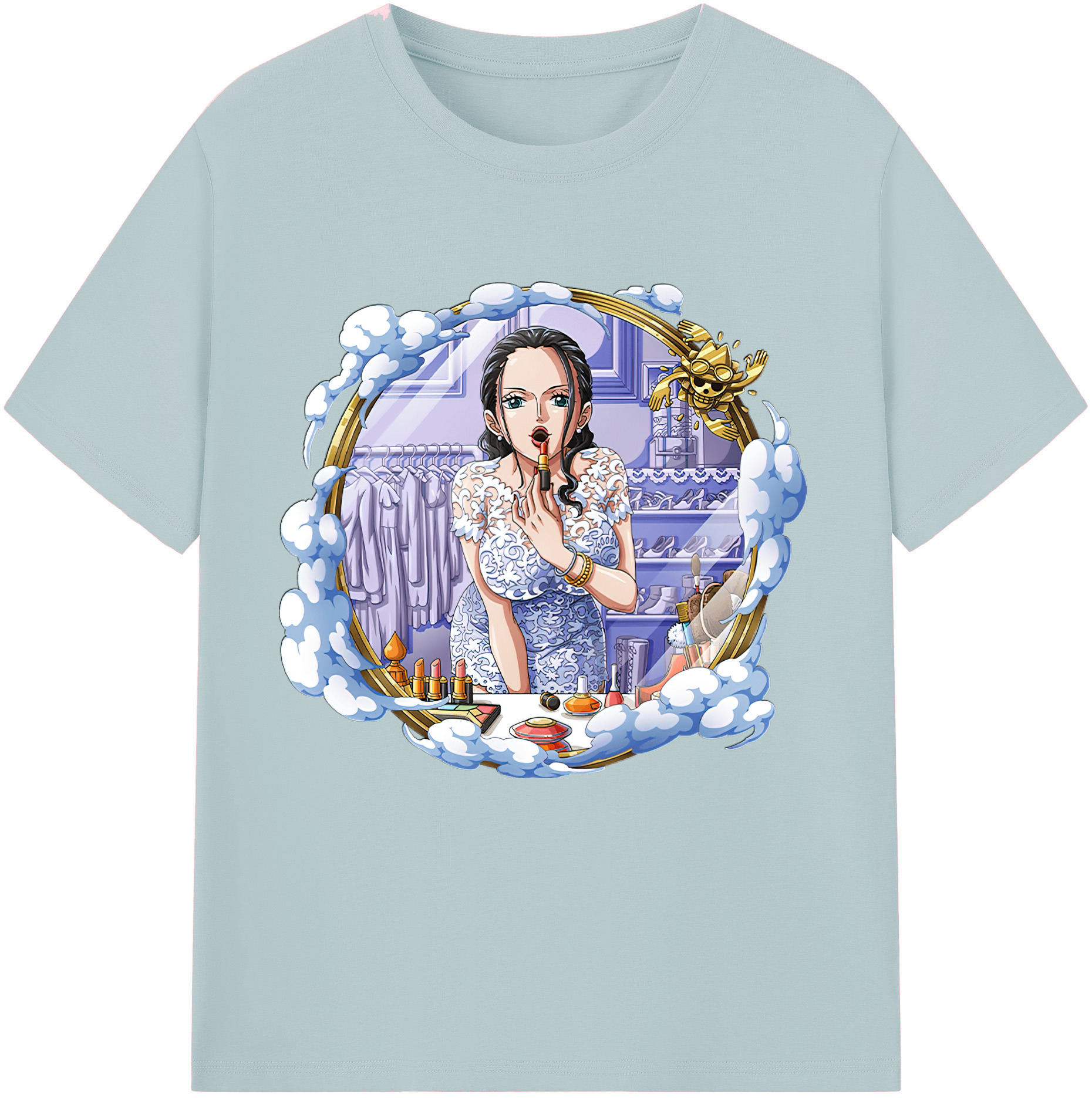 ワンピース ニコ・ロビン ONE PIECE Nico Robin 綿100％半袖Tシャツ（フロントプリント）